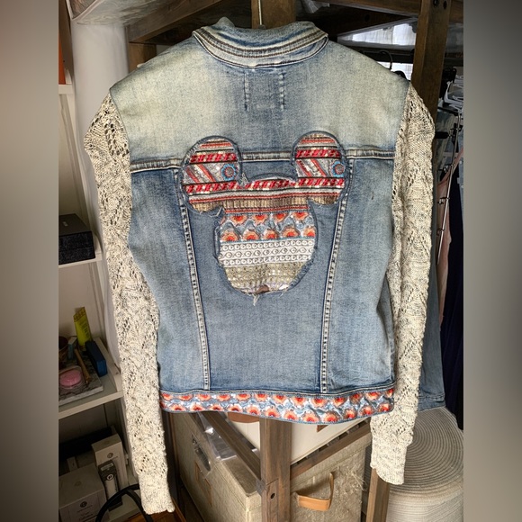 ✨New! Disney Desigual Mickey Embroidered Jean Jacket - Picture 3 of 12